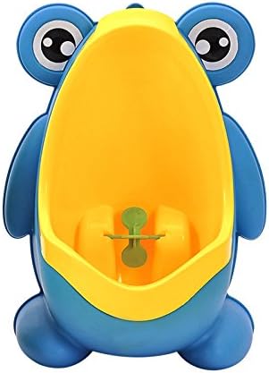 Boy Potty Training Urinal Pee Aid Wall Mounted Children Standing Potties Stylish PP Frog Children Stand Vertical Urinal Groove (Blue)