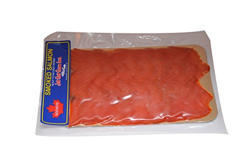 Wild Caught Smoked Sockeye Salmon Lox Cold Smoked Nova Pacific Canadian Fish Sliced (2 Lbs (4 x 1/2 Lbs))