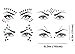 6 Sets Women Mermaid Face Gems Glitter,Temporary Tattoo Stickers Crystal Glitter Stickers Rhinestone Rave Festival Face Jewels, Eyes Face Temporary Stickers Decorations for Costume Parties