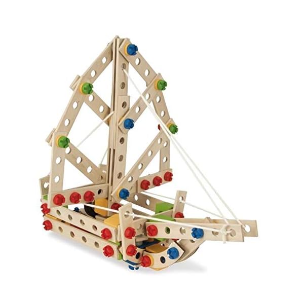 Eichhorn - Constructor Hubschrauber Bausatz – Konstruktionsspielzeug aus Holz, 225 Teile, für Kinder ab 6 Jahren, Verschiedene Bauvarianten, in Box – Bild 3