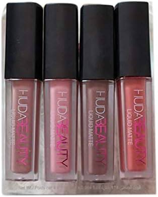 Huda 4pcs/Set Dyeing Ink Lipgloss Burette Shaped Liquid Lipstick Waterproof Long Lasting Moisturizer Women Cosmetics