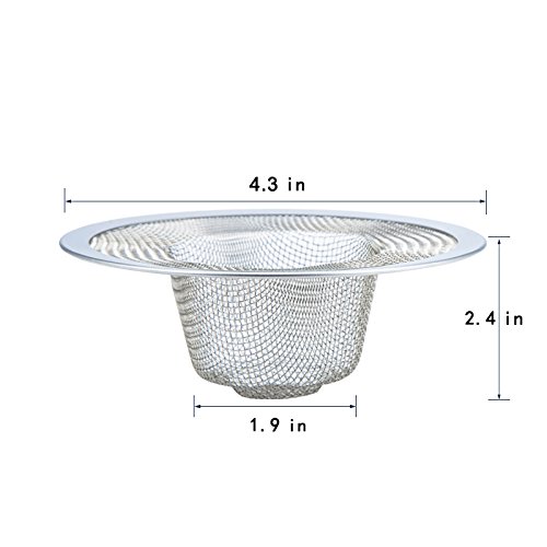 Sink Strainer 304 Stainless Steel Metal Drain 2pcs for Bathtub, Basin, Kitchen, Bathroom