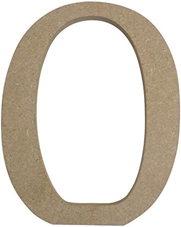 Beige Free Standing Letter O Upper Case Wooden MDF H13cm x W10cm x D2cm