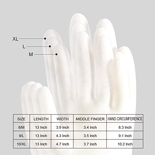 BOOMJOY Cleaning Gloves, Dishwashing Gloves, Reusable Rubber Kitchen