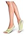 Tucketts Ballerina Toeless Non-Slip Grip Socks - Anti Skid Barre, Pilates, Dance, Home & Leisure, Pedicure - S/M - 1 pair Grey/Lime Geo