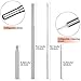 2 Set Portable Stainless Steel Straw Reusable Drinking Straws Telescopic Metal Straw with Cleaning Brush, Stainless Steel Carrying Case and Keychain