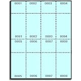 amazon com 400 label outfitters pre numbered laser or inkjet printable raffle event or other tickets with numbered stub white ticket rolls office products