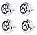 Cutequeen License Plate Frame Bolts Screws Metal(Pack of 4) (Slivery, White Paw Print)