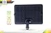 LLT 50W LED Flood Light with Knuckle Mount Super Slim - 4000lm 5000K Daylight SMD - LED Outdoor Light Landscape Security Waterproof - Black Aluminum and Tempered Glass