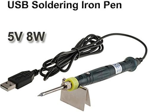 Heartte@ USB Soldering Iron Pen 5V 8W Long Life Tip + Touch Switch Protective Cap Auto Shut Off 25 second