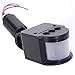 SODIAL LED Security Light Infrared PIR Motion Sensor detector outdoor wall Lamp Black