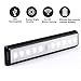 Motion Sensor Wireless Under Cabinet Lights,USB Rechargeable Motion Activated Closet Lights for Wardrobe/Drawer/Cupboard/Counter,Stick On Anywhere Magnetic LED Light Bar,10 LEDs,White Light,2 Pack