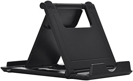 CFIKTE Mobile phone bracket (iPhone 8/8/7/7 Plus, iPhone X, Galaxy Note 8, iPad 10.5), Tablet PC bracket (6-11), Nintendo switch, universal folding multi-angle desktop stand (Black)
