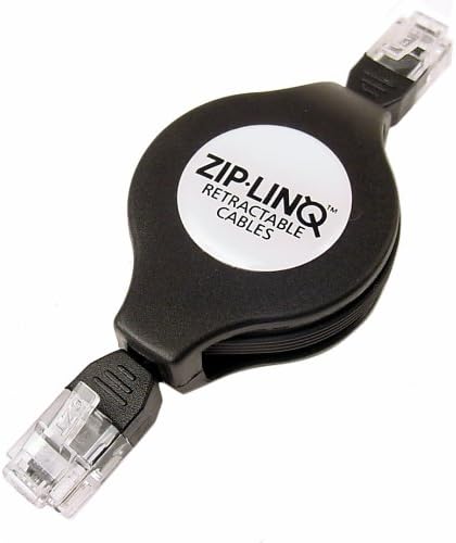 Cables Unlimited Retractable Phone & Modem Cable (Black)