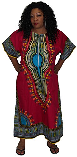 African Planet Women Kaftan Caftan Cotton Zipper Lounger House Dress Gown