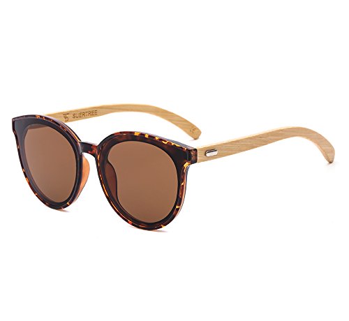 Bamboo Sunglasses Women Men Cat Eye Sun Glasses Vintage Shades Retro for Summer Tortorise Frame Brown Bamboo Sunglasses Women Men Cat Eye Sun Glasses Vintage Shades Retro for Summer Tortorise Frame Brown