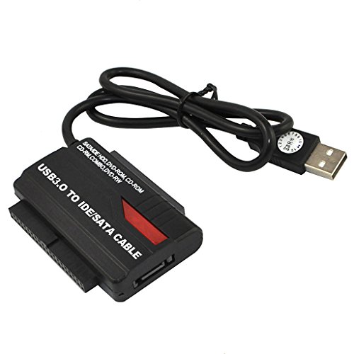OLLGEN USB 3.0 to S-ATA SATA IDE Cable for 2.5" 3.5" UASP SATA SSD HDD 5.25" DVD-ROM External HDD Hard Disk Driver Converter Adapter Cable OTB Function with 12V Power Supply - Thumbnail 2