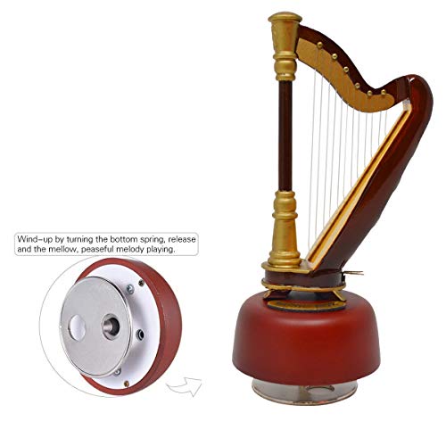 image for KingPoint Harp Rotating Music Box Instrument Gift Accessories Mini Hom