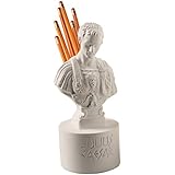What on Earth Ides of March Pen and Pencil Holder - Julius Caesar Bust Statue Office Desk Accessory