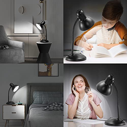 Metal Desk Lamp, 360°Adjustable Gooseneck Desk Lamps, 3Color Changeable