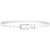 VONMELLI Women Skinny Leather Belt Thin Waist Belt for Women Jeans Dress Fashion Ladies Belt with Gold Buckle