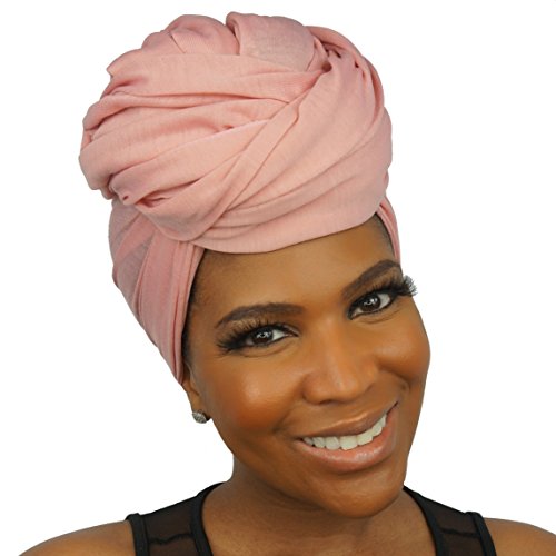 Stretch Head Wraps for Women Extra Long Jersey Knit Turbans Soft