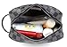 Daisy Rose Luxury Checkered Make Up Bag | PU Vegan Leather Cosmetic toiletry Travel bag (Black)