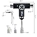 skatebolt Skate Tool with Ratchet,All in One Ratchet Skateboard T-Tool (Black)