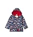 Hatley Boys' Little Button-Up Printed Rain Jacket, Red Farm Tractors, 8 Years