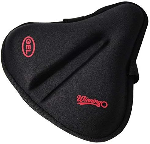 Winningo Exercise Gel Bicycle Saddle Cover Wide Cycling Seat Cushion for Wide Bike Saddle Large Bicycle Seat Pad