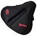 WINNINGO Exercise Gel Bicycle Saddle Cover Wide Cycling Seat Cushion for Wide Bike Saddle Large Bicycle Seat Pad (Black-XL)