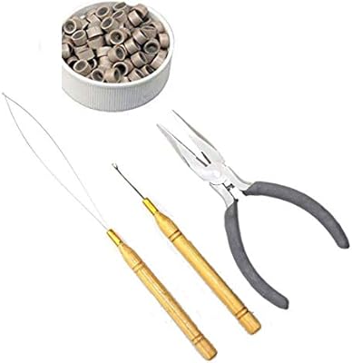 Hair Extensions Professional Kits For Ash Blonde Silicone Micro
