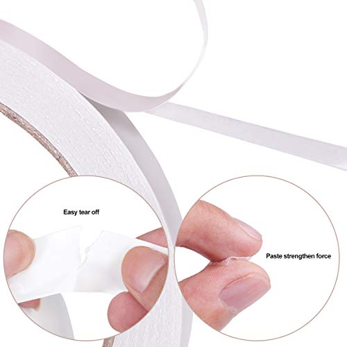 6 Rolls Double Sided Office Tape by LE PAPILLION JEWELRY - Clear Double-Sided Adhesive Tape Removable for DIY Arts, Crafts, Scrapbook, Photos Display ect,1/4-Inch x 22.9 Yards (6.35mm x 21m)