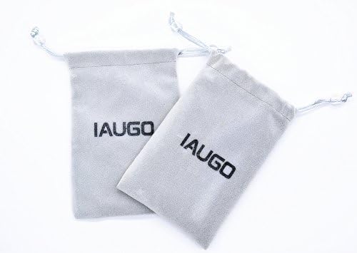 Microfiber Pouch 4 x 6 Inch (2 Pack) - Soft Cloth Storage Bags for 4.7 inch Mobile Cell Phone (iPhone, Samsung), Hard Drive Enclosure,Power Bank(Anker)-Grey