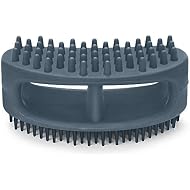 Dog Brush & Cat Brush, Soft Silicone Dog & Cat Grooming Brush, Pet Bath & Massage Brush for Cats and Dogs with Short or Long Hair, Cat Slicker Shedding Hair Brush Slate