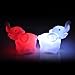 Goodtrade8 7-Color LED Light Changing Elephants Night Lamps, Pack of 2, White