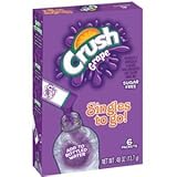 Grape Crush Sugar Free Singles to go 6 packets New just add to water bottle