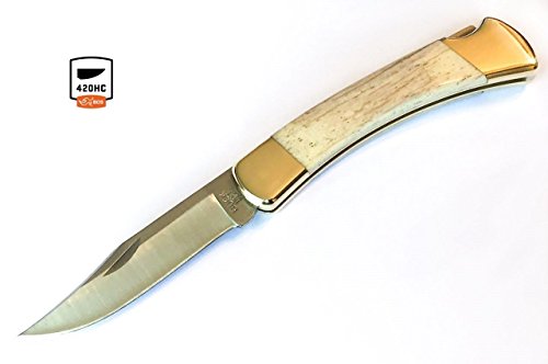Buck knives 110 camel bone folding hunter knife exclusive limited…