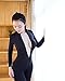 LOVER Womens Sexy Lingerie Double Zipper Long Sleeves, Black, Size One Size