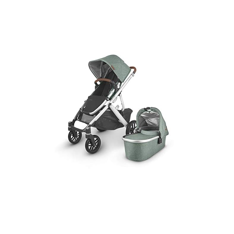 UPPAbaby VISTA V2 Stroller – EMMETT (green melange/silver/saddle leather)