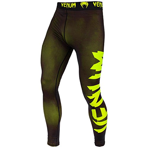 Venum Giant Spats - M, Black/Neo Yellow, Medium