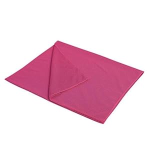 HARRYSTORE Cold Sensation towel, Sport Fitness Travel Exercise Yoga Cold Sensation Beach towel Drying Travel Swiming Bath body Towel Yoga Mat (90 * 35cm) (Hot Pink)