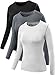 Neleus Women's 3 Pack Dry Fit Athletic Compression Long Sleeve T Shirt