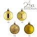 Valery Madelyn 24ct 60mm Sparkling Gold Christmas Ball Ornaments Decor, Shatterproof Christmas Tree Ornaments for Xmas Decoration