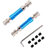 2PCS ZYCST Aluminium Alloy Universal Rear Drive Shaft Upgrade Accessories for RC Car 1/12 Wltoys 12428 Fly fy-03 Desert Falcon CVD Universal Joint