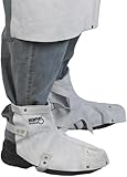 MCR Safety 38505MW Memphis Split Cow Leather Welding Shoe Protector with Adjustable Strap, Gray, 1-Pair