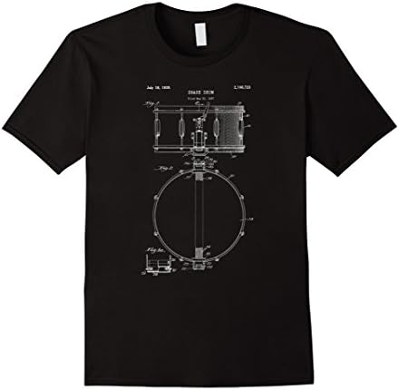 Mens Snare Drum Design Shirt - Drummer Tee - Drum Line - Band Tee Medium Black