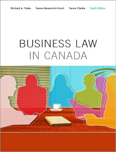 Business Law In Canada Tenth Canadian Edition With Mybusinesslawlab 10th Edition Yates Richard A Bereznicki Korol Teresa Clarke Trevor 9780133249095 Amazon Com Books