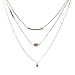 Layered Necklaces Long Chain Hamsa Hand of Fatima Evil Eye Necklaces Pendant for Women Rose Gold