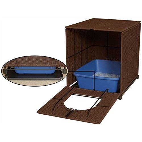 PetSafe Mr. Herzher's Large Decorative Litter Pan Cover - Dark Brown